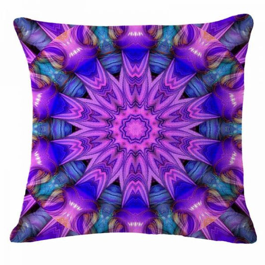 KTX-748691 Mandala Printed Velvet Cushion Cover for Cozy Home Décor
