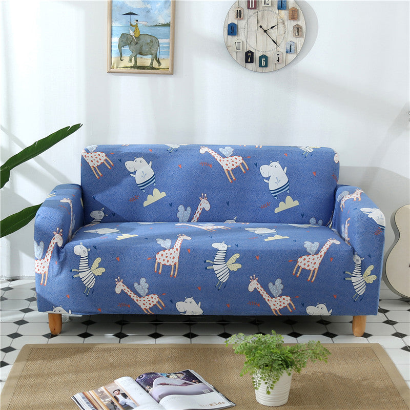 KTX-748819 Animated Cartoon Sofa Cover for Three-Seat Sofas (90-140cm) - Simple Modern Style