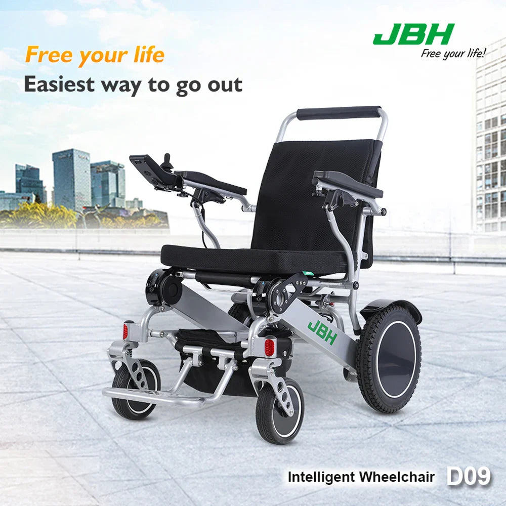 KTX-748883 Folding Electric Wheelchair with Dual Motors and Lithium Battery, 120 kg Capacity, Compact Design