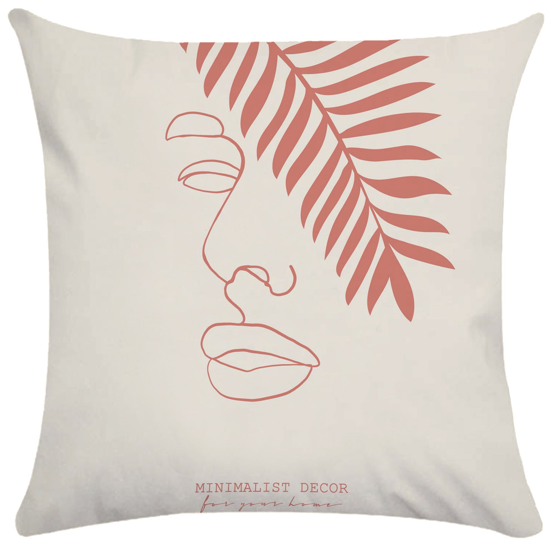 KTX-749843 Super Soft Plush Pillowcases with Abstract Plant Design in Various Sizes