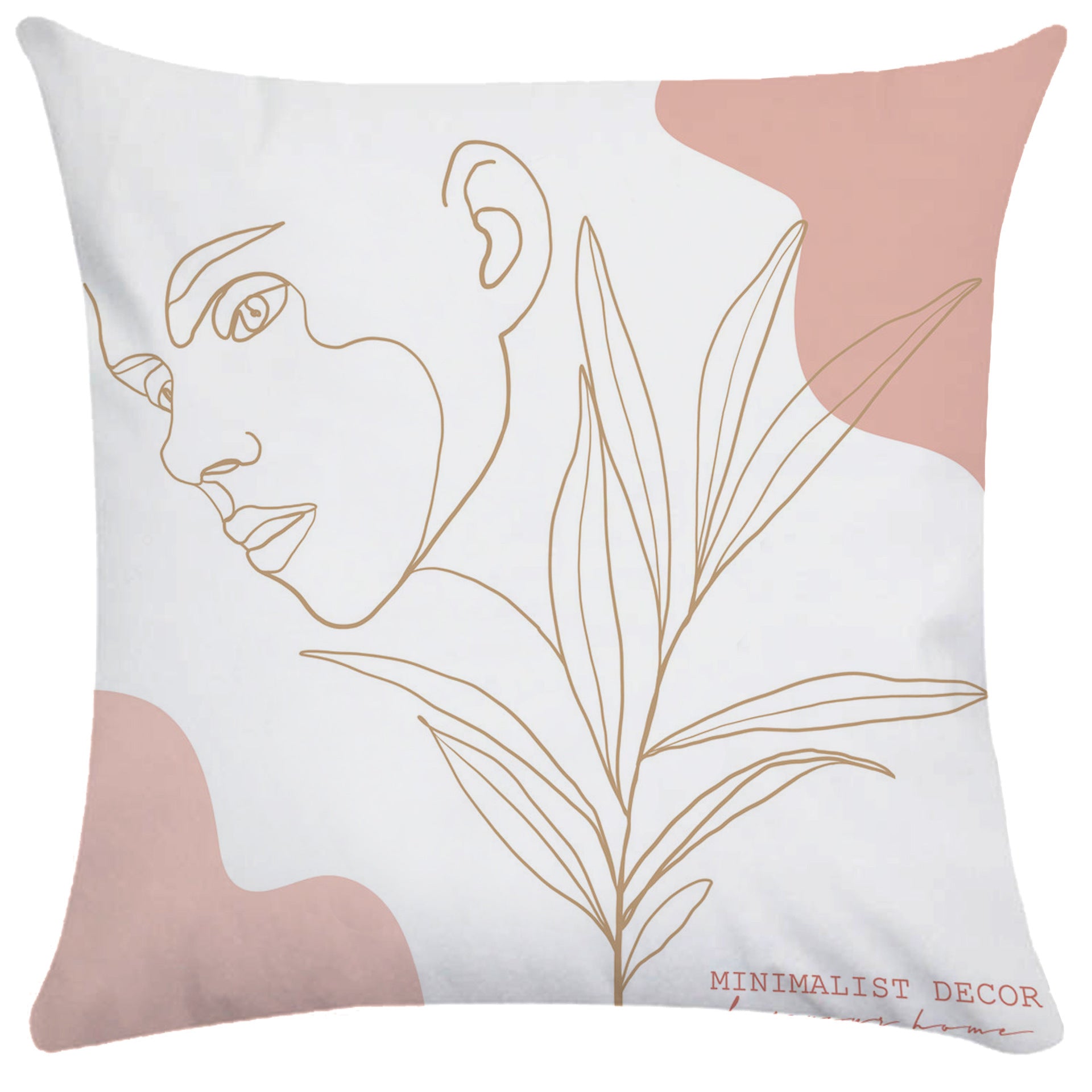 KTX-749843 Super Soft Plush Pillowcases with Abstract Plant Design in Various Sizes