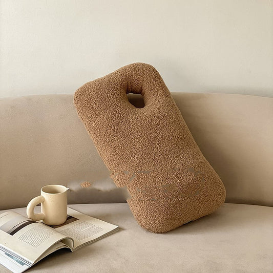 KTX-752467 Decorative Teddy Fleece Wool Roll Pillow for Sofa in Various Colors and Sizes