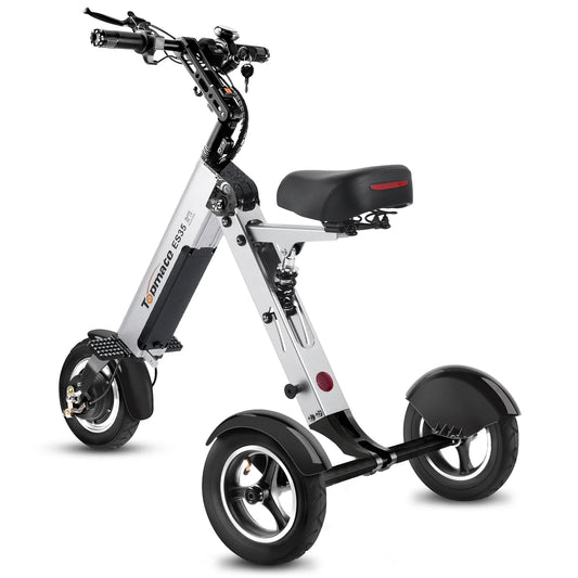 KTX-752659 Electric Folding Tricycle Mobility Scooter for Adults - Lightweight with Removable Battery, 10-Inch Tires, 30km Range