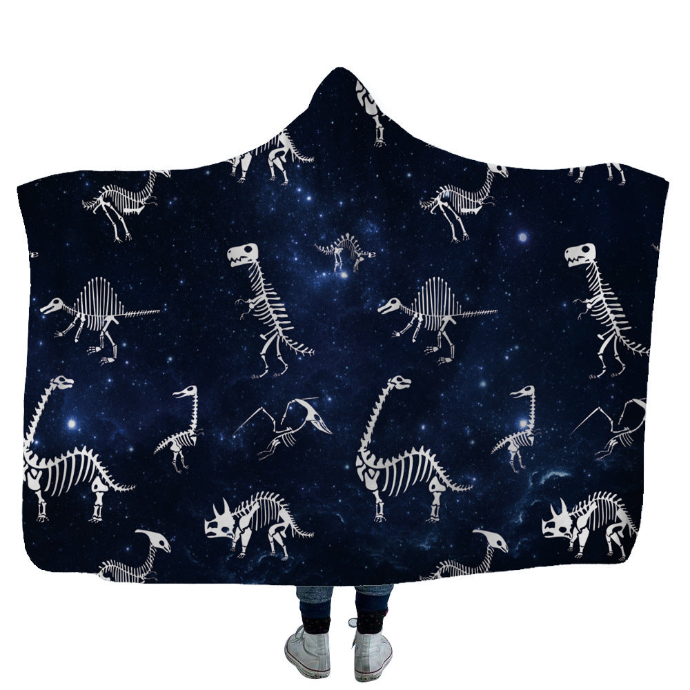 KTX-753619 Cozy Shark, Tortoise, and Crab Hooded Blanket for Kids