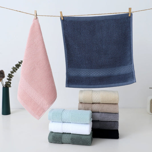 KTX-756179 Soft and Absorbent Pure Cotton Hand Towels in Various Colors and Sizes