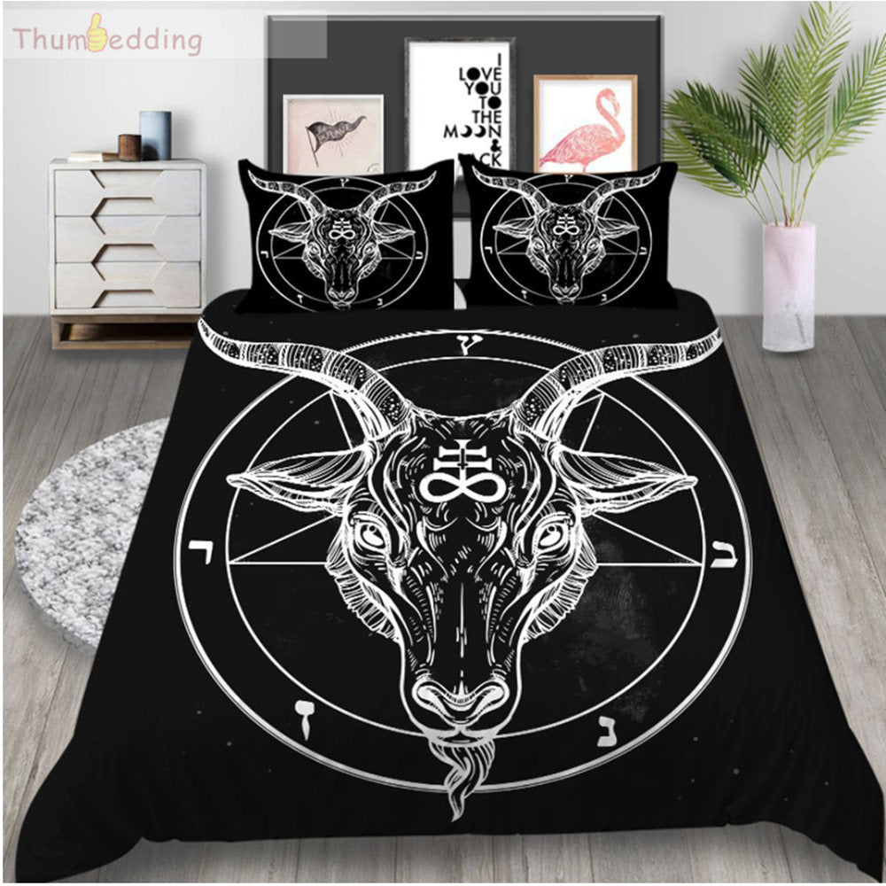 KTX-757075 Personalized 3D Digital Printed Horse Bedding - Polyester Fiber Quilt Cover Set
