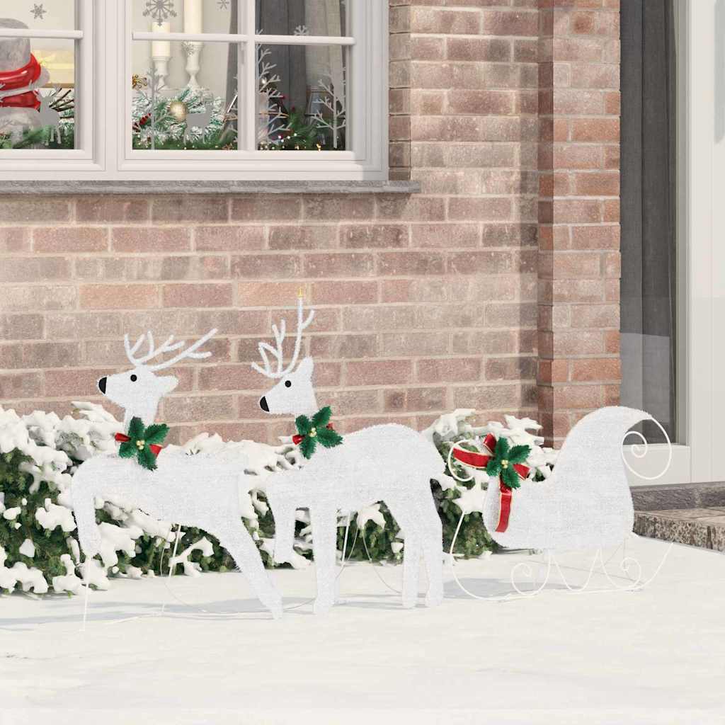 KTX-757715 Warm LED Reindeer Decoration - 3-Piece Set for Indoor and Outdoor Use