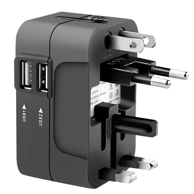 KTX-759123 Universal Travel Adapter for Worldwide Use - All-in-One Wall Charger Plug