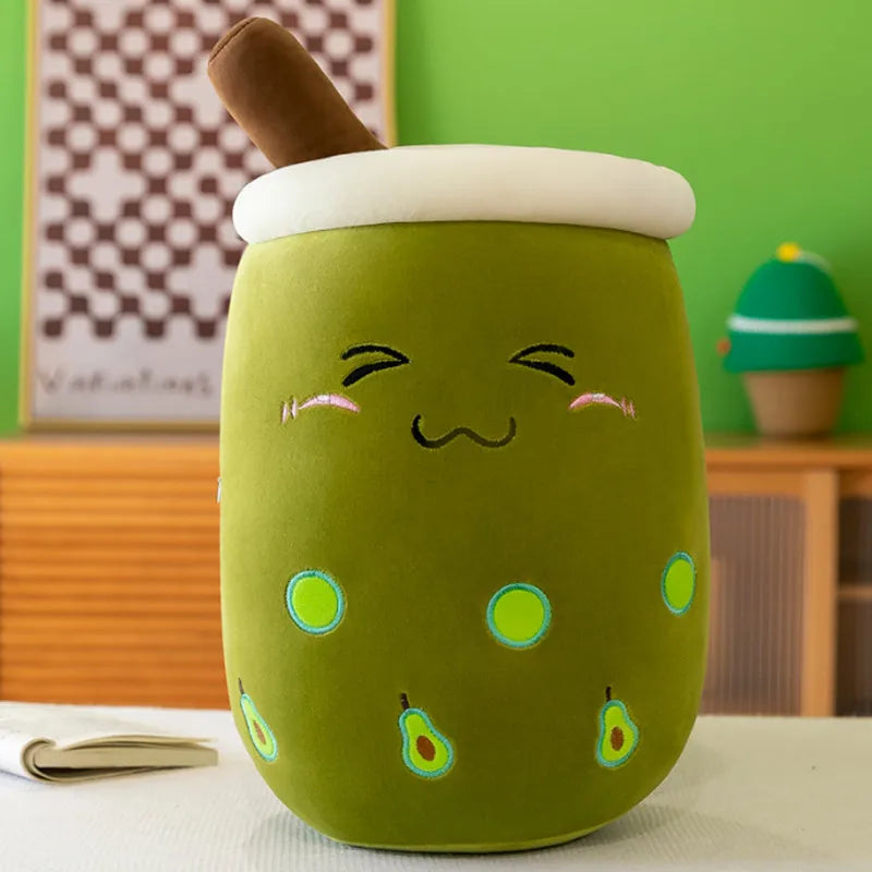 KTX-759315 Boba Milk Tea Plush Doll – Soft Stuffed Toy for Sofa Decoration, Stress Relief, Available in Various Sizes