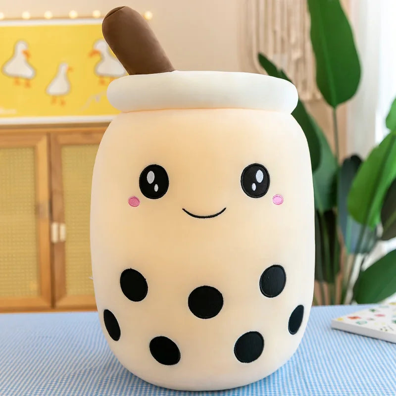 KTX-759315 Boba Milk Tea Plush Doll – Soft Stuffed Toy for Sofa Decoration, Stress Relief, Available in Various Sizes