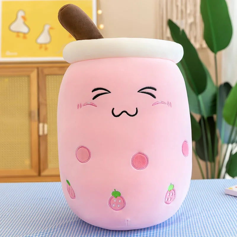 KTX-759315 Boba Milk Tea Plush Doll – Soft Stuffed Toy for Sofa Decoration, Stress Relief, Available in Various Sizes