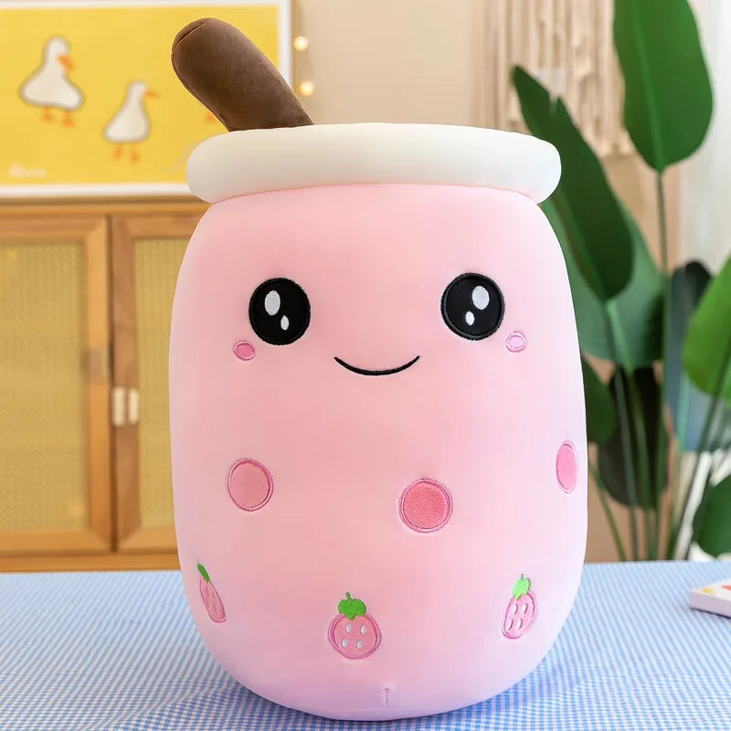 KTX-759315 Boba Milk Tea Plush Doll – Soft Stuffed Toy for Sofa Decoration, Stress Relief, Available in Various Sizes