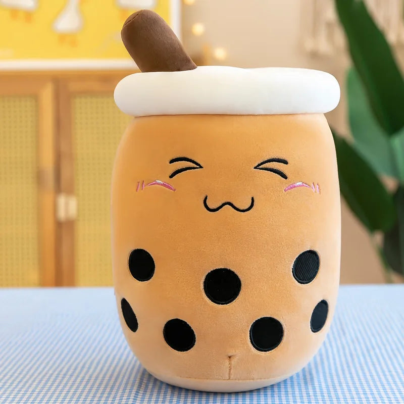 KTX-759315 Boba Milk Tea Plush Doll – Soft Stuffed Toy for Sofa Decoration, Stress Relief, Available in Various Sizes