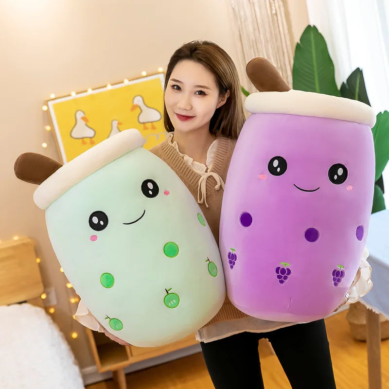 KTX-759315 Boba Milk Tea Plush Doll – Soft Stuffed Toy for Sofa Decoration, Stress Relief, Available in Various Sizes