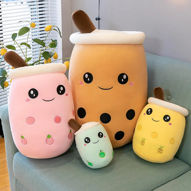 KTX-759315 Boba Milk Tea Plush Doll – Soft Stuffed Toy for Sofa Decoration, Stress Relief, Available in Various Sizes