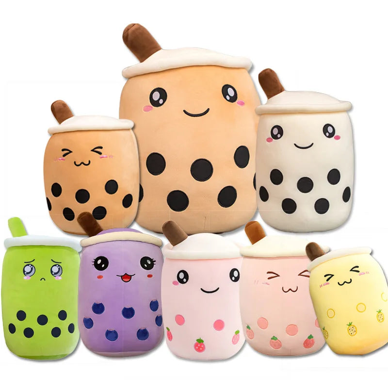 KTX-759315 Boba Milk Tea Plush Doll – Soft Stuffed Toy for Sofa Decoration, Stress Relief, Available in Various Sizes