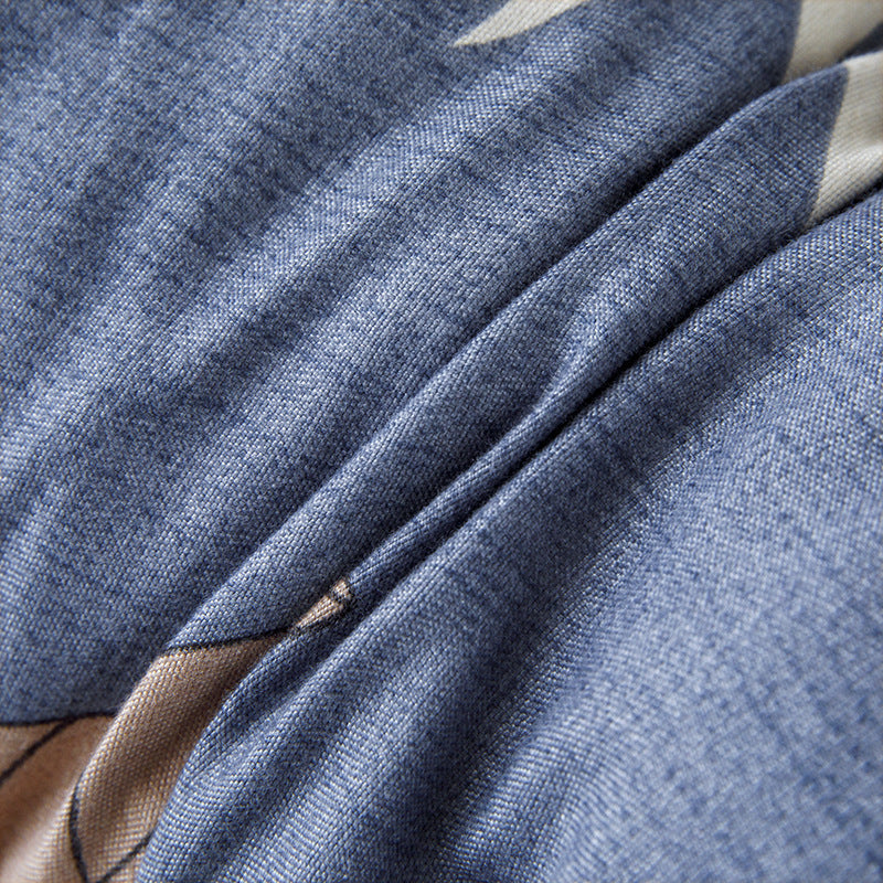 KTX-760019 Triangle Backrest Pillow with Floral and Leaf Patterns, Soft Sanding Material, Various Sizes Available