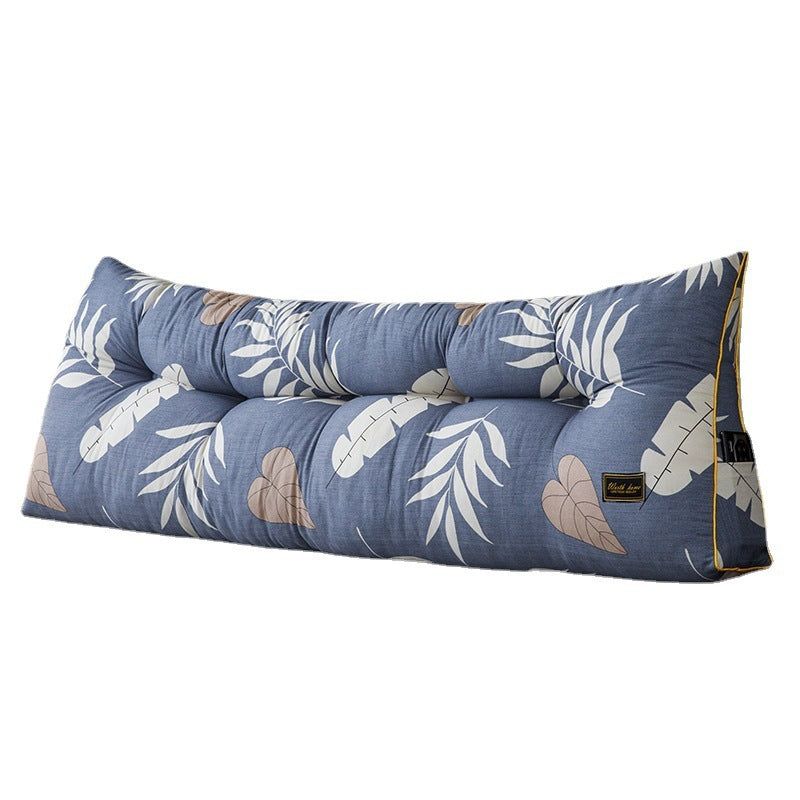 KTX-760019 Triangle Backrest Pillow with Floral and Leaf Patterns, Soft Sanding Material, Various Sizes Available