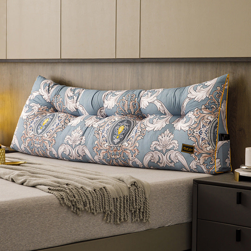 KTX-760019 Triangle Backrest Pillow with Floral and Leaf Patterns, Soft Sanding Material, Various Sizes Available