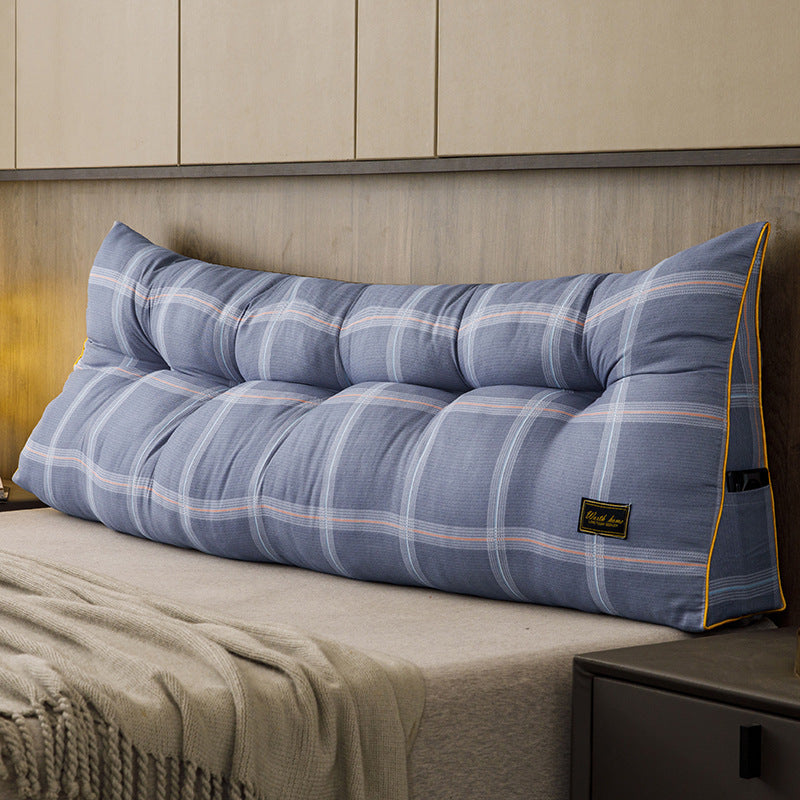 KTX-760019 Triangle Backrest Pillow with Floral and Leaf Patterns, Soft Sanding Material, Various Sizes Available