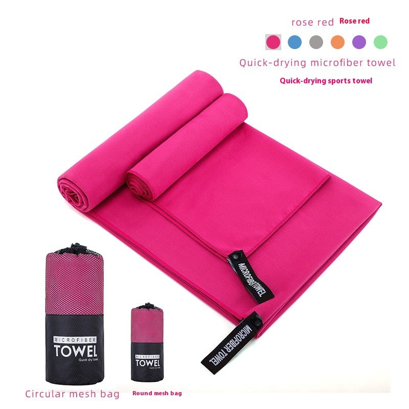 KTX-760787 Ultra-Absorbent Double-Sided Velvet Quick-Drying Sports Towel with Multiple Pocket Options