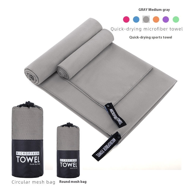 KTX-760787 Ultra-Absorbent Double-Sided Velvet Quick-Drying Sports Towel with Multiple Pocket Options