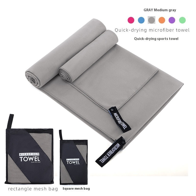 KTX-760787 Ultra-Absorbent Double-Sided Velvet Quick-Drying Sports Towel with Multiple Pocket Options