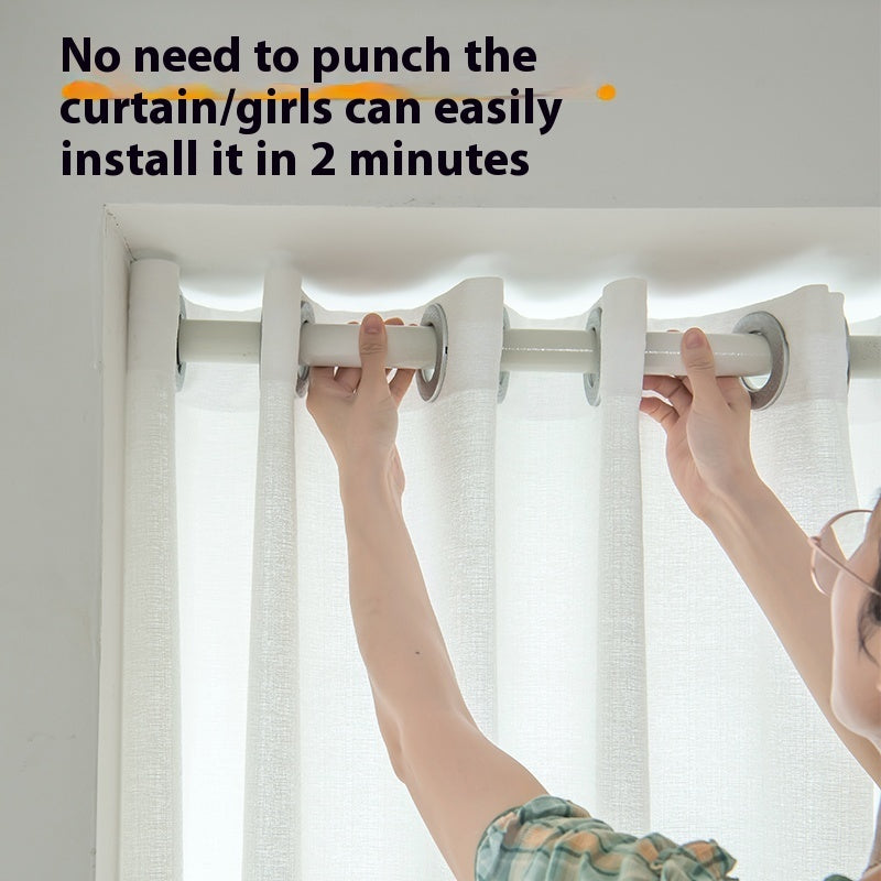 KTX-760915 Sunshade Nontransparent Curtain in Hemp Yarn - Modern Minimalist Design, Multiple Sizes Available