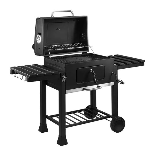 KTX-761875 Large Outdoor Charcoal Barbecue Grill with Carbon Steel Patio Rack