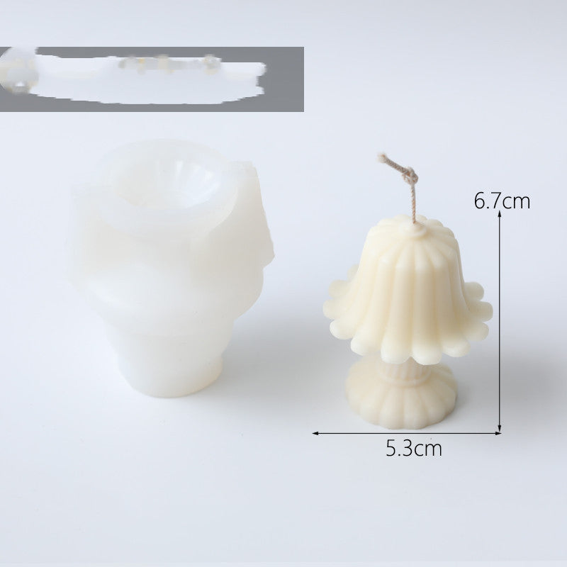KTX-762067 Elegant Handmade Silica Gel Candle Mold and Lamp Stand Decor