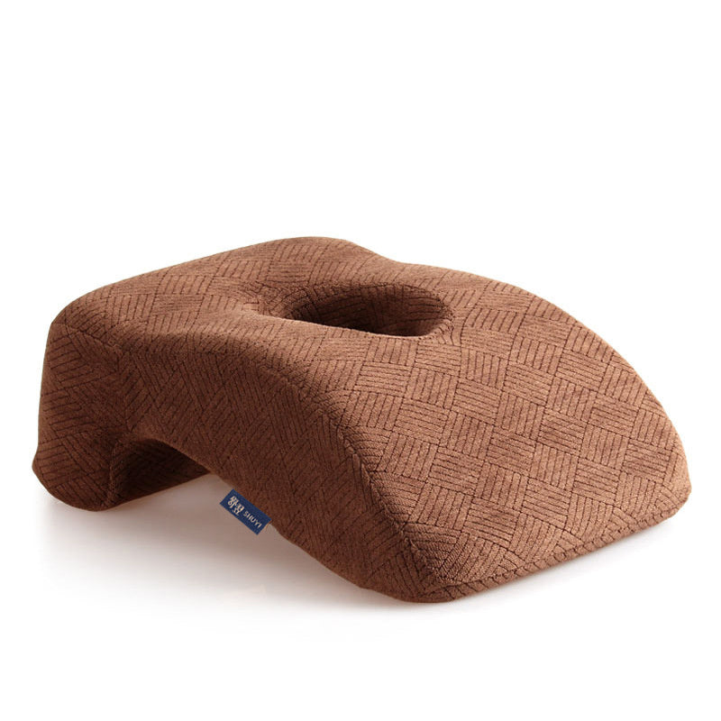 KTX-762195 Siesta Pillow - Ergonomic Lunch Break Cushion with Breathable Velvet Fabric, 31x23x11cm