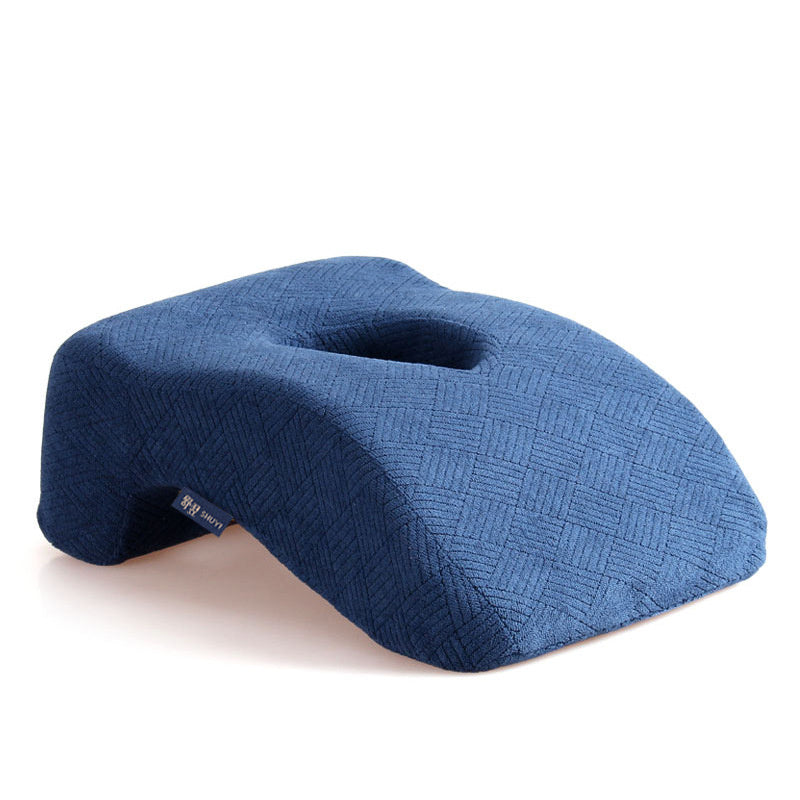 KTX-762195 Siesta Pillow - Ergonomic Lunch Break Cushion with Breathable Velvet Fabric, 31x23x11cm