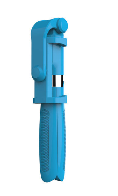 KTX-763731 Bluetooth-Compatible Self-Portrait Tripod for iPhone - Adjustable with Remote Control - Available in White, Red, Blue, Black