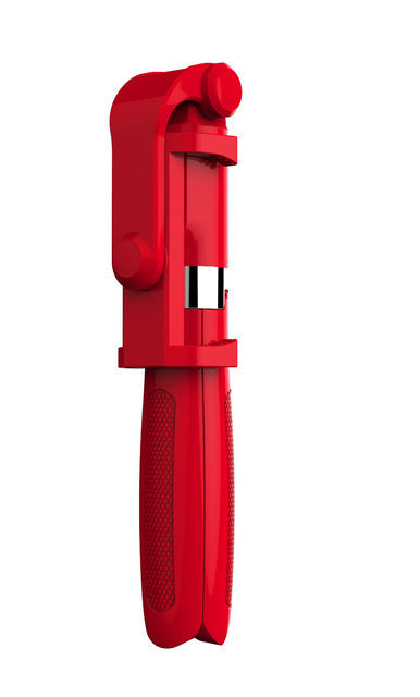 KTX-763731 Bluetooth-Compatible Self-Portrait Tripod for iPhone - Adjustable with Remote Control - Available in White, Red, Blue, Black