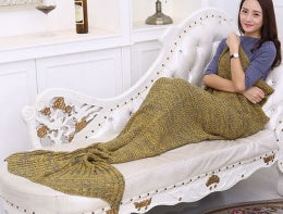 KTX-764243 Polyester Mermaid Tail Knitting Sleeping Blanket - Cozy 600g Size 13 in Color 4