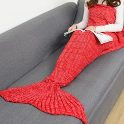 KTX-764243 Polyester Mermaid Tail Knitting Sleeping Blanket - Cozy 600g Size 13 in Color 4