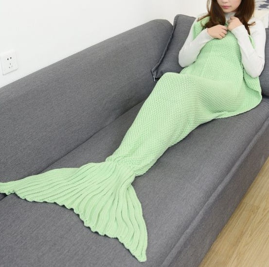 KTX-764243 Polyester Mermaid Tail Knitting Sleeping Blanket - Cozy 600g Size 13 in Color 4