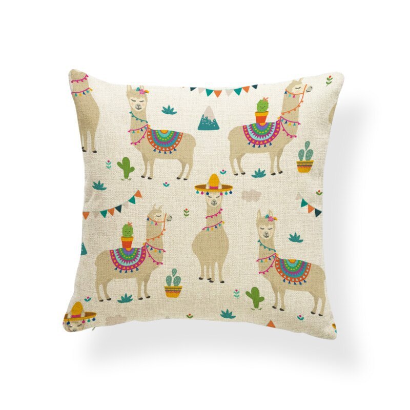 KTX-764499 Fashionable Digital Printing Polyester Cushion Pillowcase - 45x45cm, Multiple Designs Available