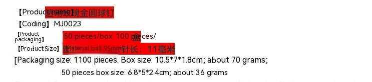 KTX-764499 Transparent Round Ball Push Pins - 100 pcs in Rose Gold, Gold, Silver Options for Office & Craft Use