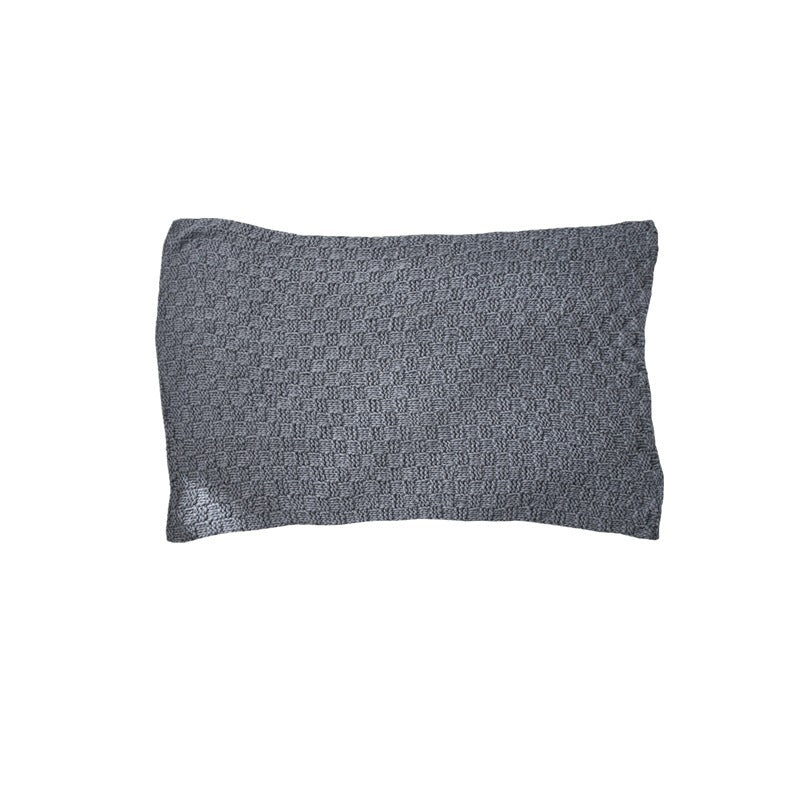 KTX-765651 Modern Grey Iceland Wool Knitted Blanket – 130x160CM for Spring and Autumn