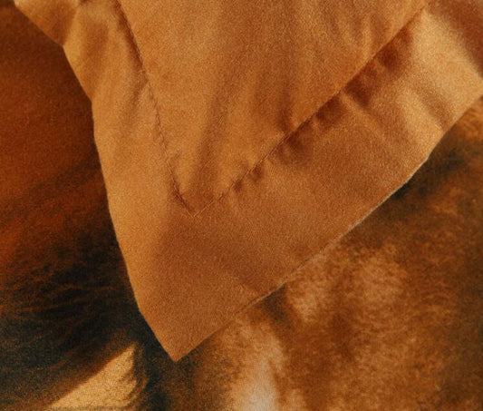 KTX-766291 Running Horses Queen Size Bedding Set - 4-Piece Collection with Quilt Cover, Sheet & Pillowcases