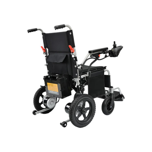 KTX-766995 Lightweight Folding Electric Wheelchair with Portable Lead-acid Battery and Steel Frame, Max Speed 6km/h, 120kg Capacity
