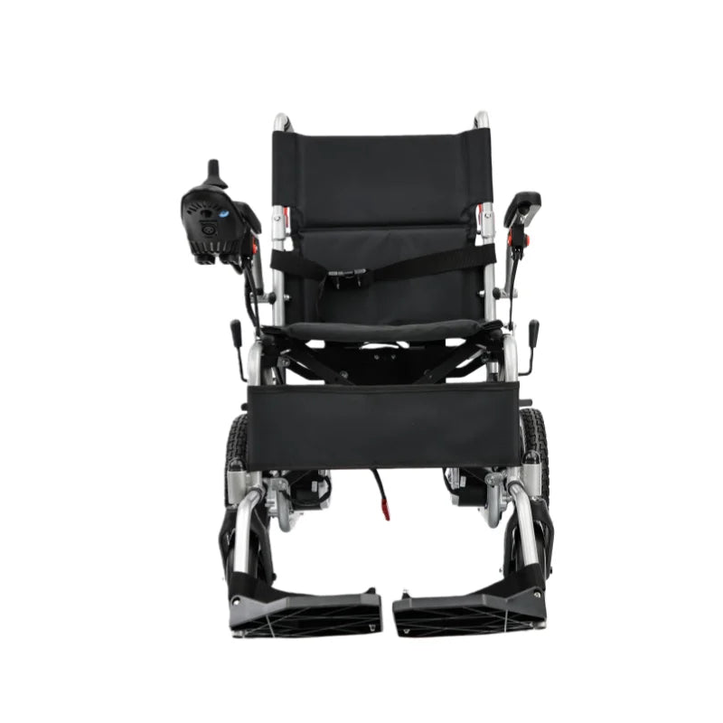 KTX-766995 Lightweight Folding Electric Wheelchair with Portable Lead-acid Battery and Steel Frame, Max Speed 6km/h, 120kg Capacity