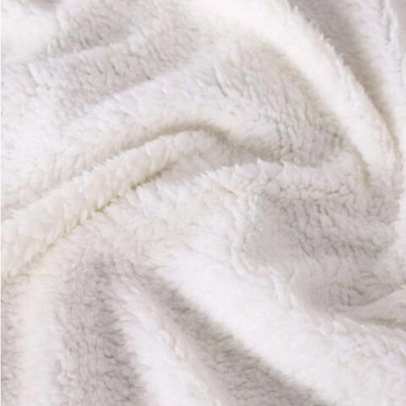 KTX-767955 Panda Series Cartoon Flannel Blanket - Soft Coral Fleece, 150x200cm, White