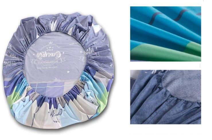 KTX-768595 Stripe Pattern Cotton Blend Mattress Cover Sheets - Sizes 120x200x25, 150x200x25, 180x200x25