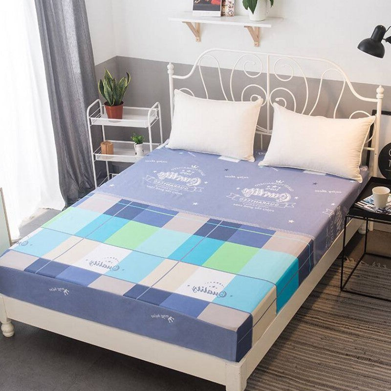 KTX-768595 Stripe Pattern Cotton Blend Mattress Cover Sheets - Sizes 120x200x25, 150x200x25, 180x200x25