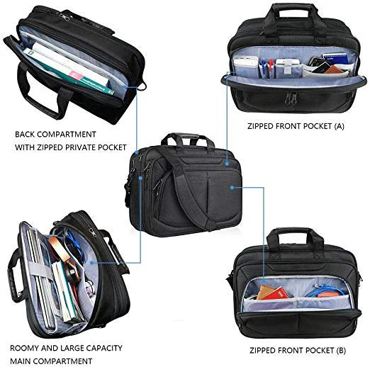 KTX-769811 Expandable Water-Repellent Messenger Bag for Laptops and Business Essentials