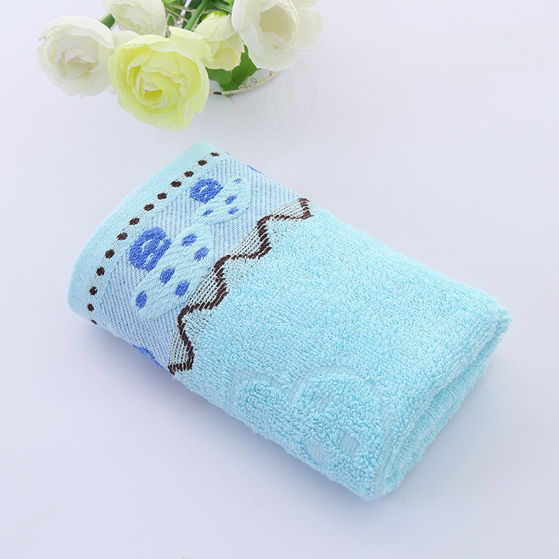 KTX-770003 Cotton Face Towel in Blue, Pink, and Yellow – 73x33 cm