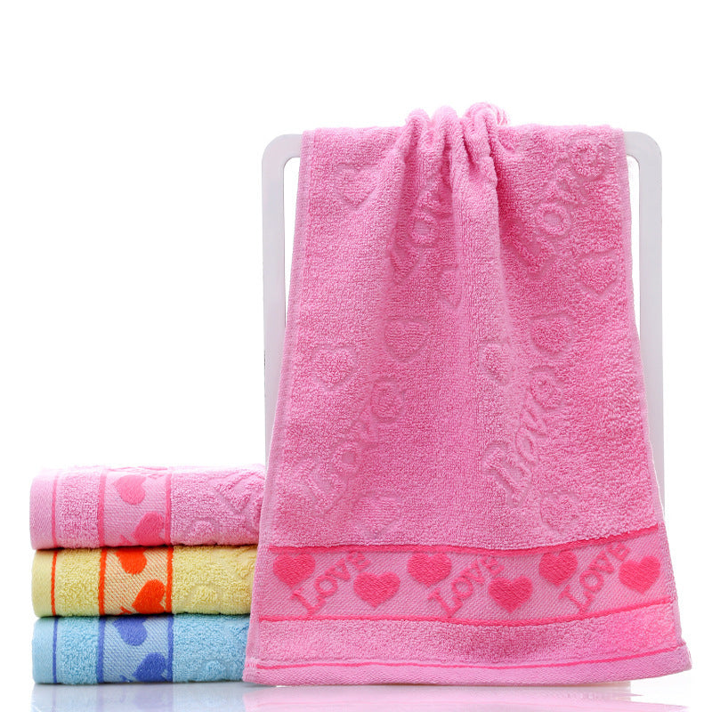 KTX-770003 Cotton Face Towel in Blue, Pink, and Yellow – 73x33 cm