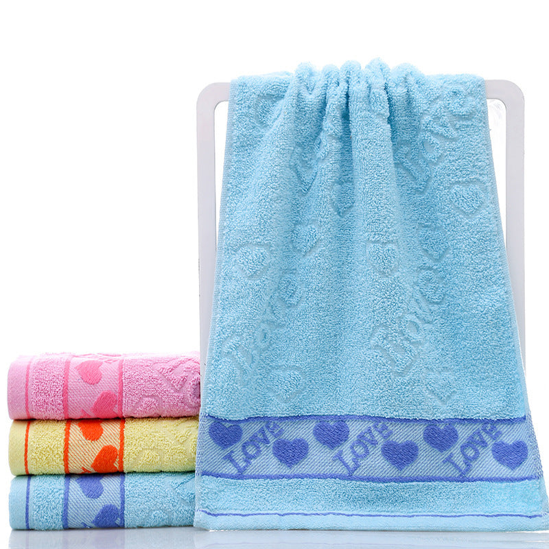 KTX-770003 Cotton Face Towel in Blue, Pink, and Yellow – 73x33 cm